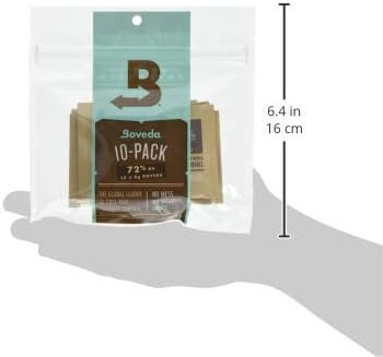 Boveda 72% RH 2-Way Humidity Control Packs – 10 Count Resealable Bag for Wooden & Leather Humidors - Image 2