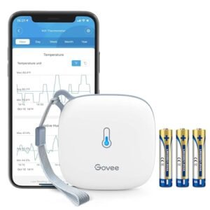 Govee WiFi smart thermometer hygrometer with remote app monitoring for cigar humidors, wine cellars, and humidity control