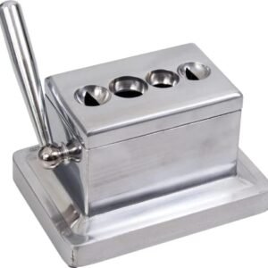 The Big Easy Tobacco Co. Quad table cigar cutter with brushed finish for 52 and 60 ring gauge cigars