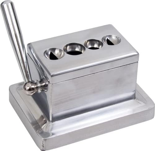 The Big Easy Tobacco Co. Quad Table Cigar Cutter – Brushed Finish for 52 & 60 Ring Gauge Cigars