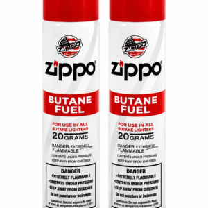 Zippo Premium Butane Fuel refill 2-pack with two 75ml cans for refillable torch and utility lighters