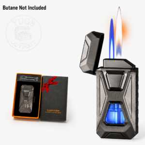 Intelligent dual flame refillable torch lighter with voice activation, gravity sensing, motion sensing, adjustable flame control